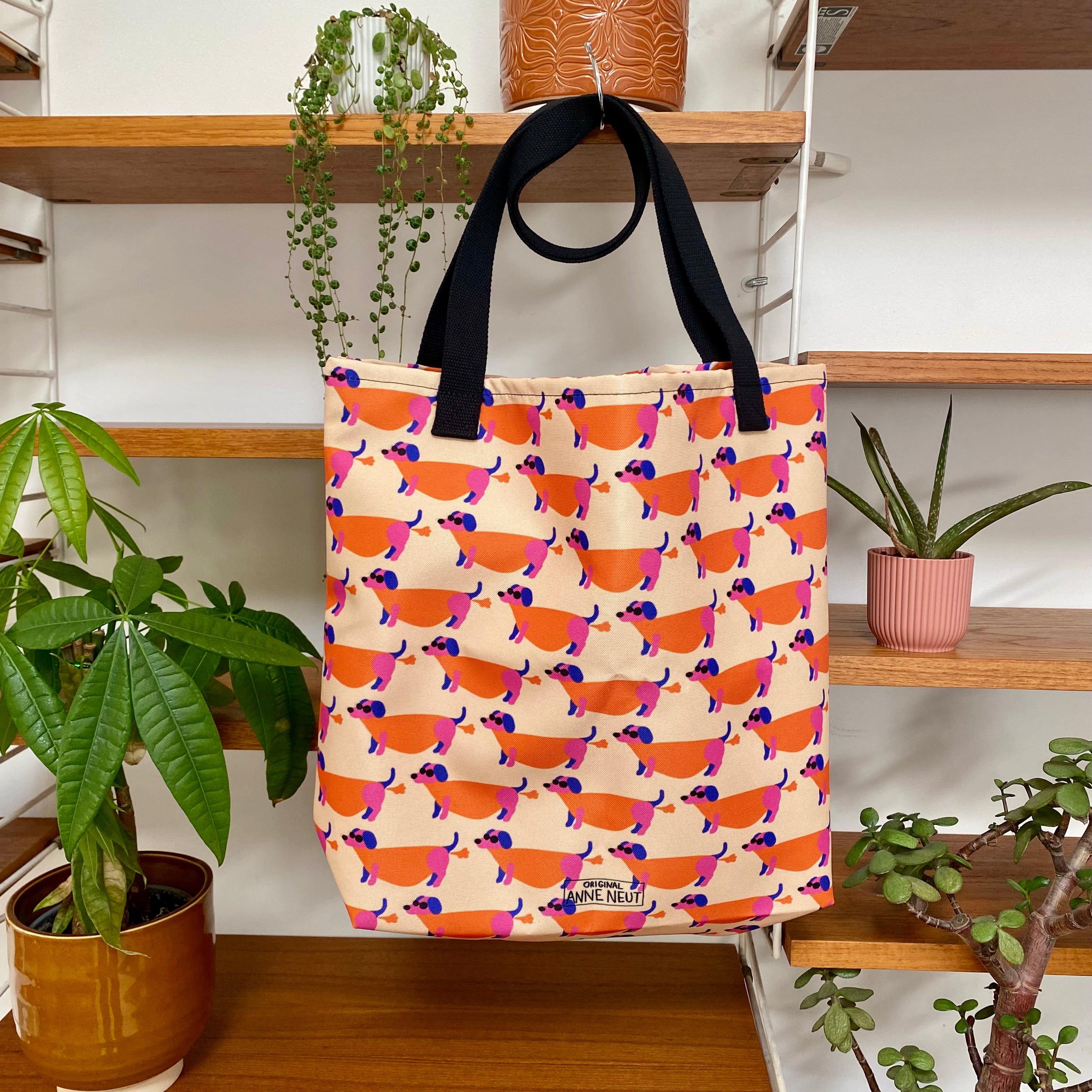 Schoudertas met artwork door Anne Neuteboom cabaretier