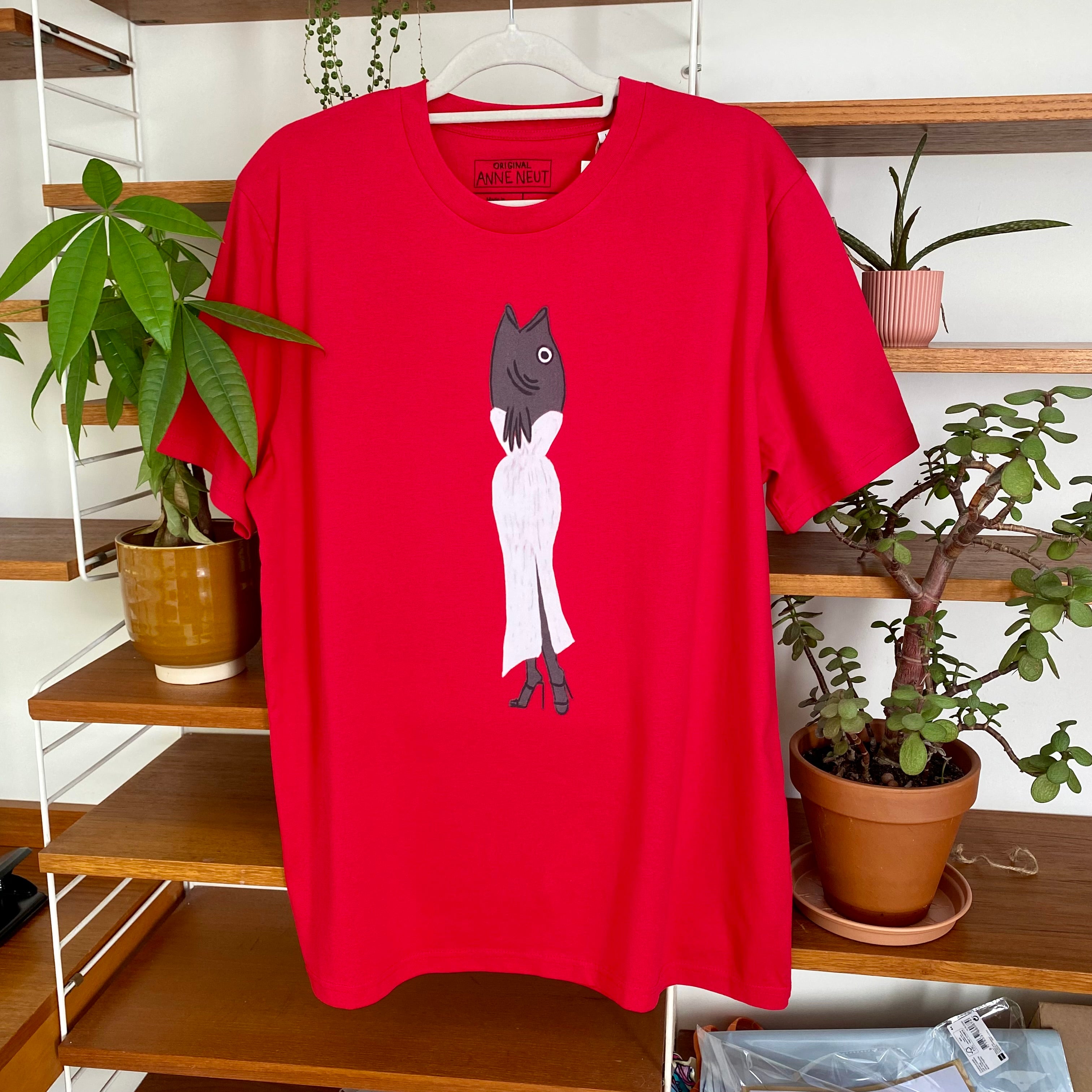 Shirt met tekening van Glamour Karper door Anne Neuteboom cabaretier Anne Neut Boetiek