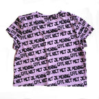 Crop top met tekst Effe niet met je mening door Anne Neuteboom cabaretier in Anne Neut Boetiek