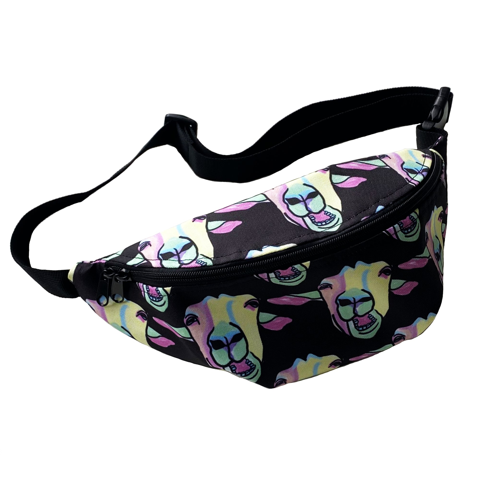 Fanny pack met tekening van geiten door Anne Neuteboom cabaretier in Anne Neut Boetiek