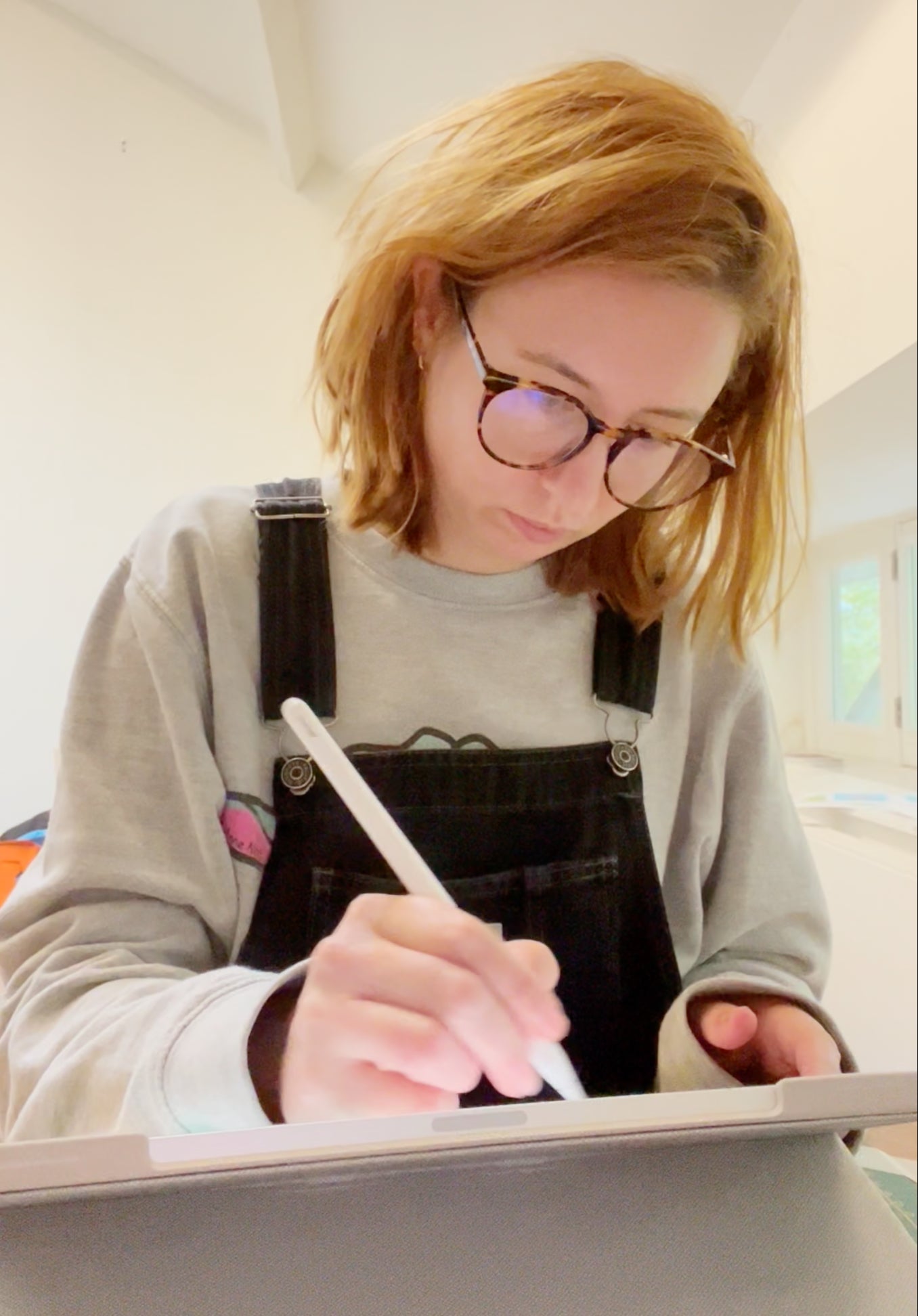 Tekening van een ondergepoepte Fatbike door een boel vogels getekend door Anne Neuteboom cabaretier Anne Neut Boetiek